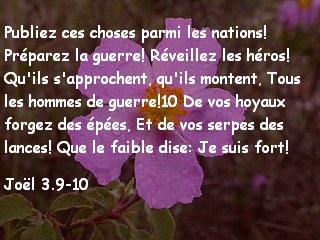 Joël 3.9-10
