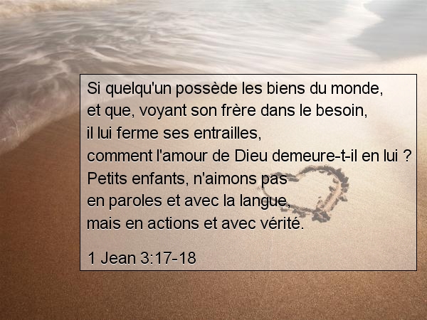  1 Jean 3:17-18