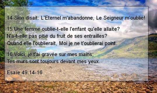 Esaïe 49 . 14-16