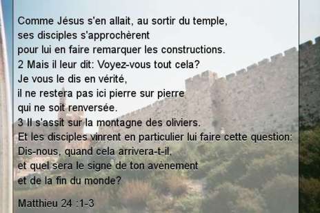 Matthieu 24 .1-3