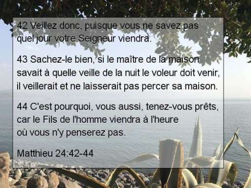Matthieu 24.42-44
