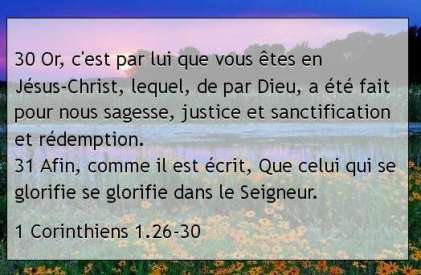 1 Corinthiens 1.26-30