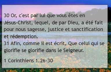 1 Corinthiens 1.26-30
