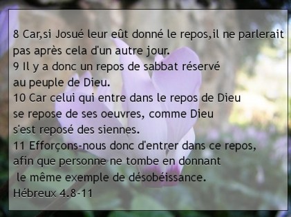 Hébreux 4.8-11
