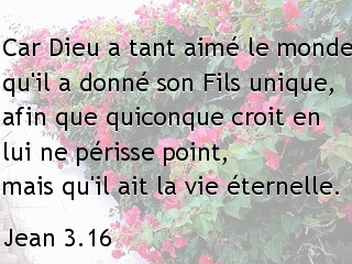 Jean 3.16...