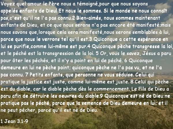 1 Jean 3.1-9