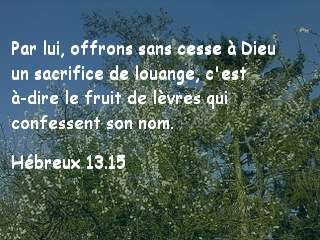 Hébreux 13.15