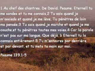 Psaume 139.1-5