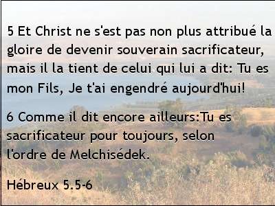Hébreux 5.5-6