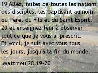 Matthieu 28.19-20.