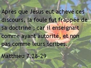 Matthieu 7.28-29