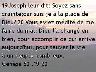 Genèse 50 .19-20