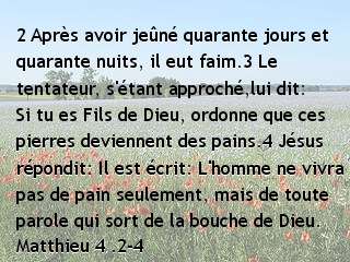 Matthieu 4 .2-4