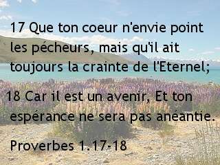 Proverbes 1.17-18