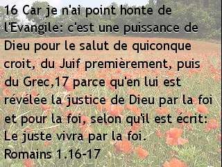 Romains 1.16-17.