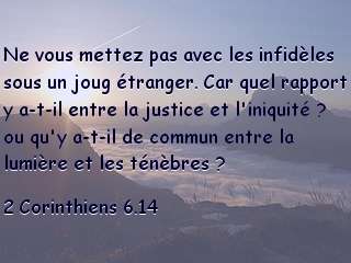 2 Corinthiens 6.14