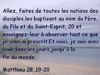 Matthieu 28 .19-20