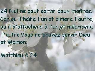 Matthieu 6.24.