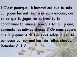Romains 2 .1-2
