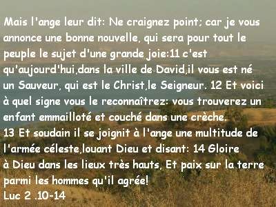 Luc 2 .10-14