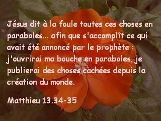 Matthieu 13.34-35