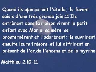 Matthieu 2.10-11