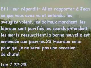 Luc 7.22-23