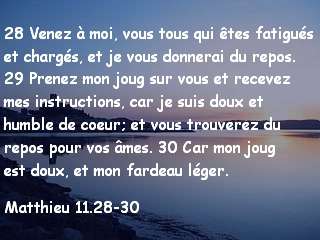 Matthieu 11.28-30