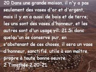 2 timothée 2.20-21