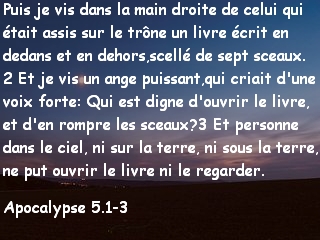 Apocalypse 5.1-3