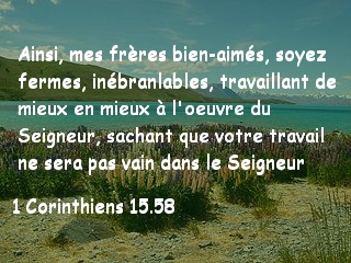 1 Corinthiens 15.58