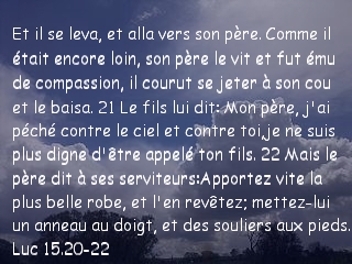 Luc 15.20-22