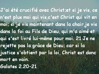 Galates 2.20-21