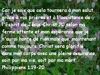 Philippiens 1.19-20.