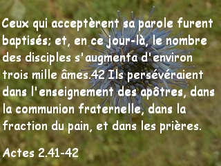 Actes 2.41-42