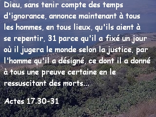 Actes 17.30-31