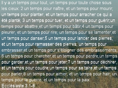 Ecclésiaste 3.1-8