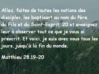 Matthieu 28.19-20