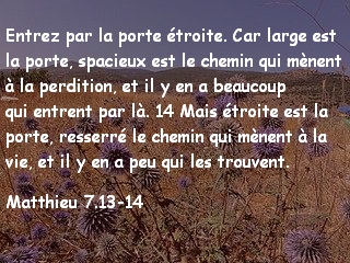 Matthieu 7.13-14