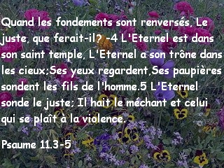 Psaume 11.3-5