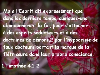 1 Timothée 4.1-2