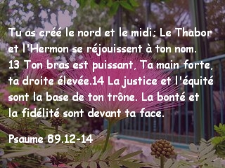 Psaume 89.12-14