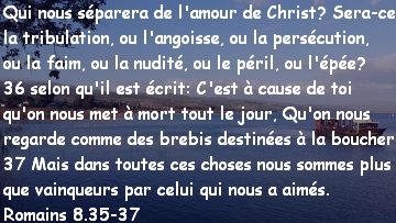 Romains 8.35-37